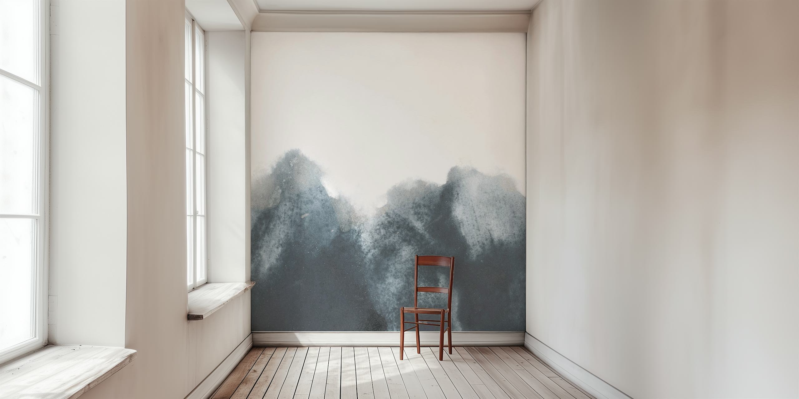 Misty Mountain Hues wallpaper in a room