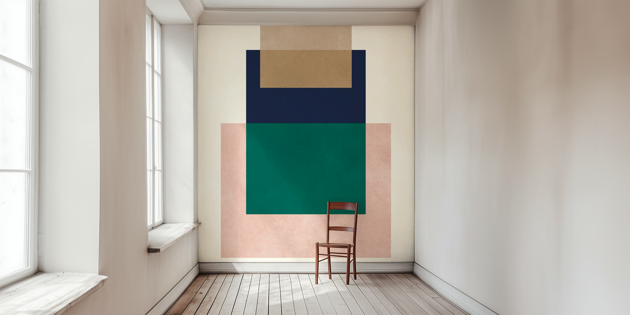 Contemporary geometric shapes diseño de papel pintado