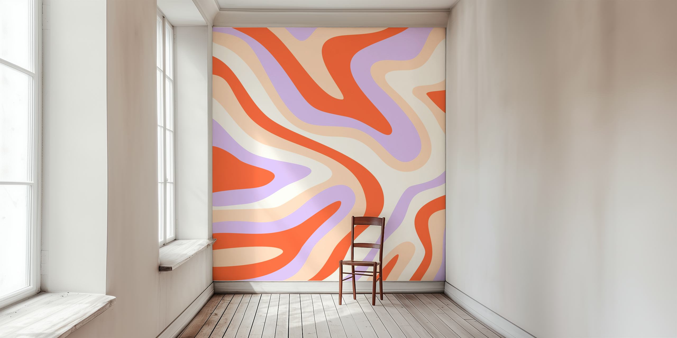Papier peint Liquid Cheerful Geode présenté dans une pièce