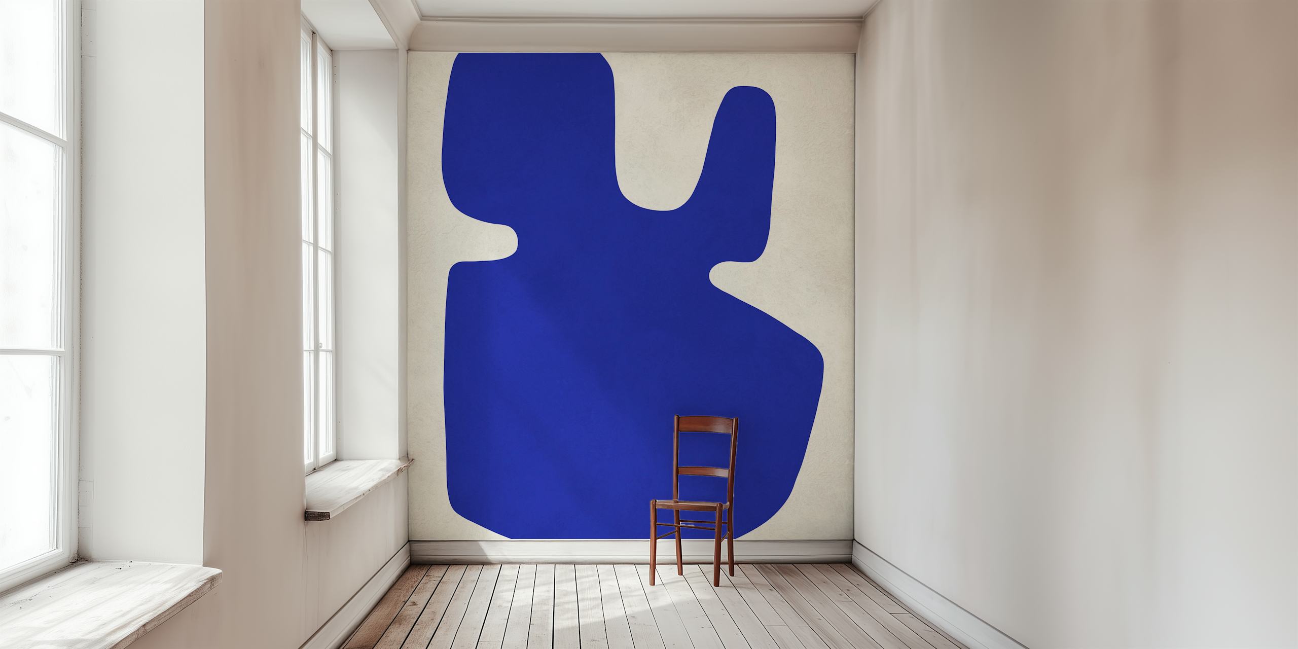 design della carta da parati Cobalt Cutout Chic in una stanza