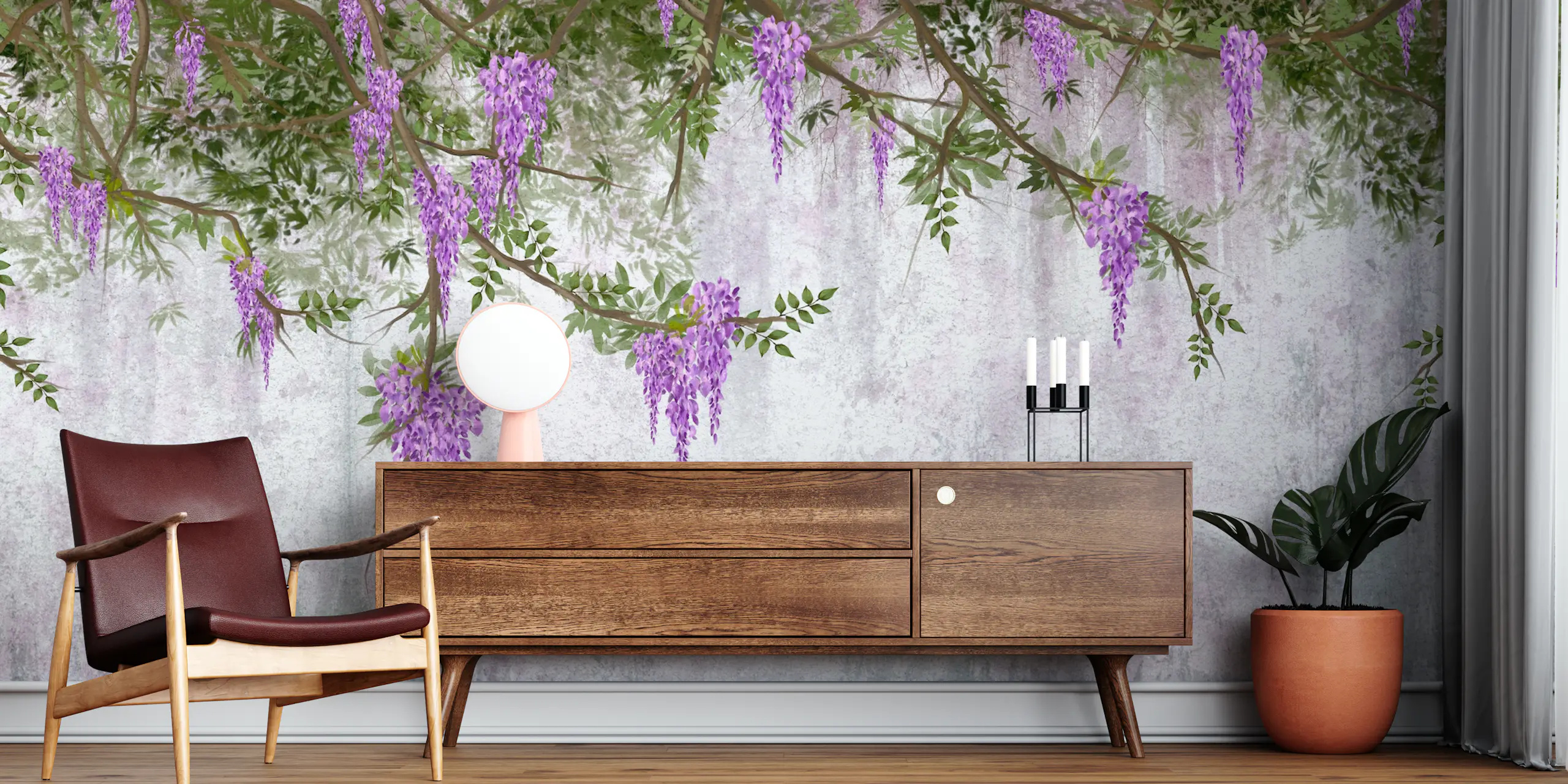Buy Wisteria Wall Wallpaper | Happywall