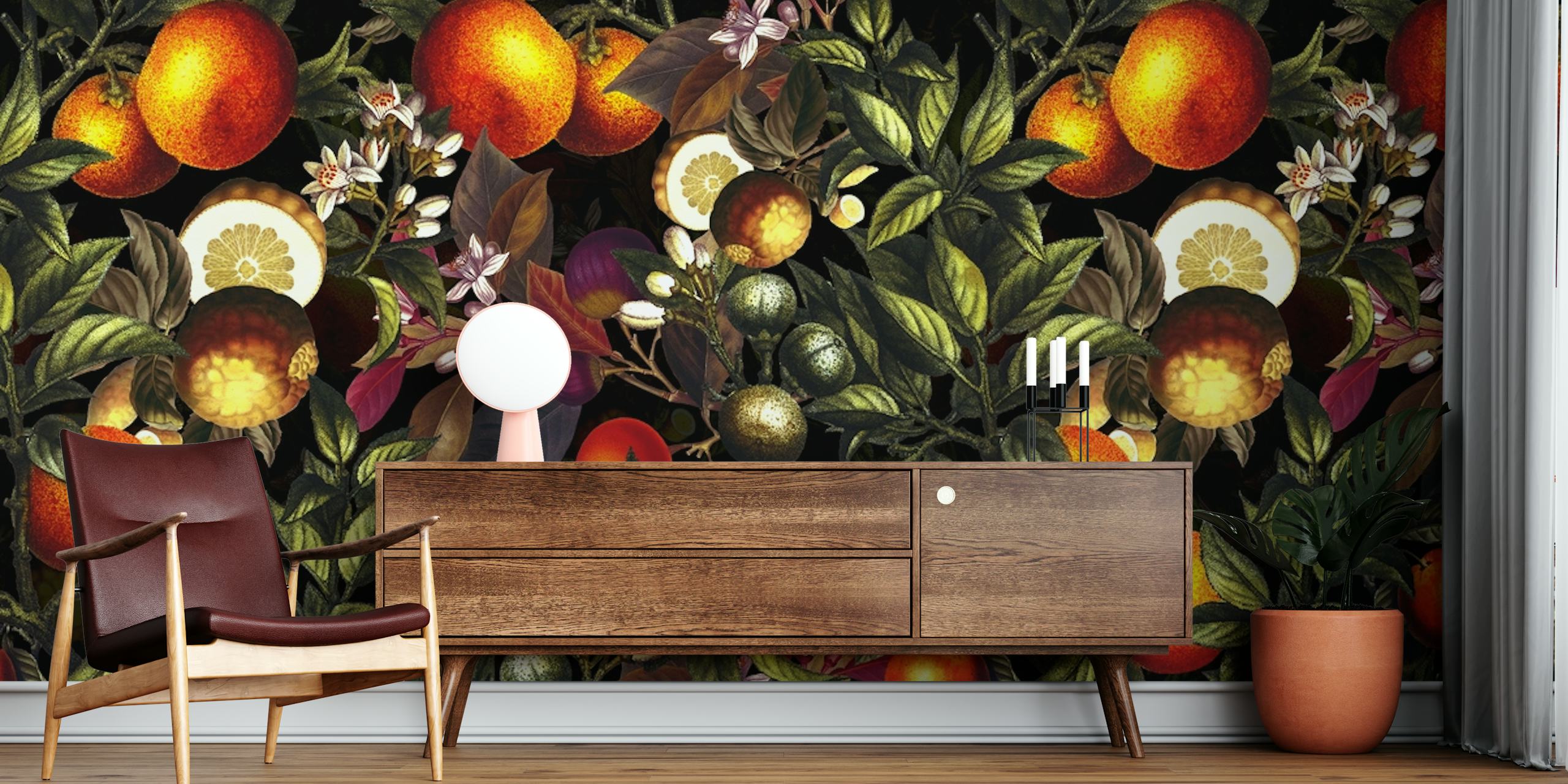 Vintage Fruit Pattern XXVII dans une pièce