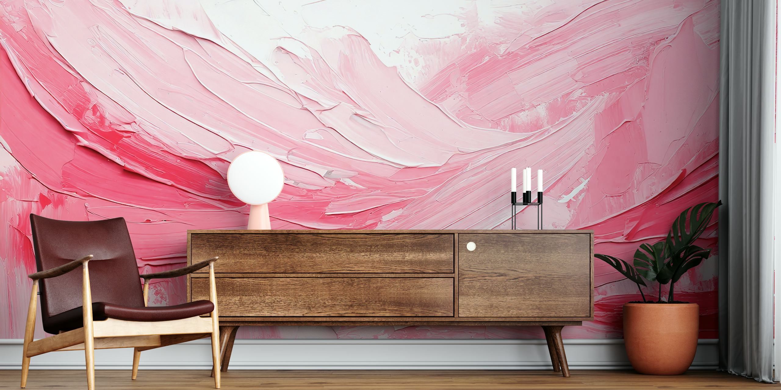 Tapeta Soft Rose Tones Harmony w pokoju