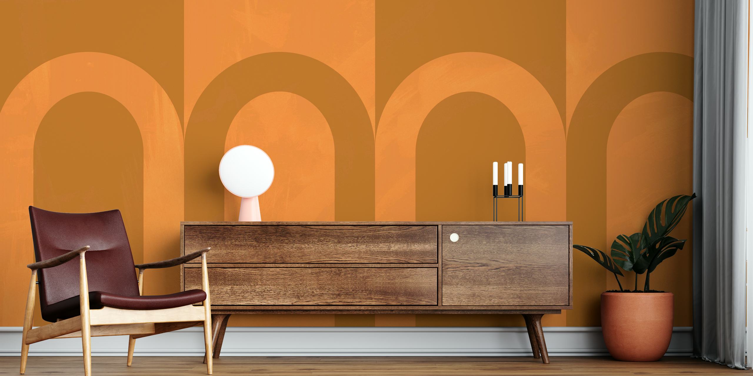 Modern Terra Arches tapet vist i et rum