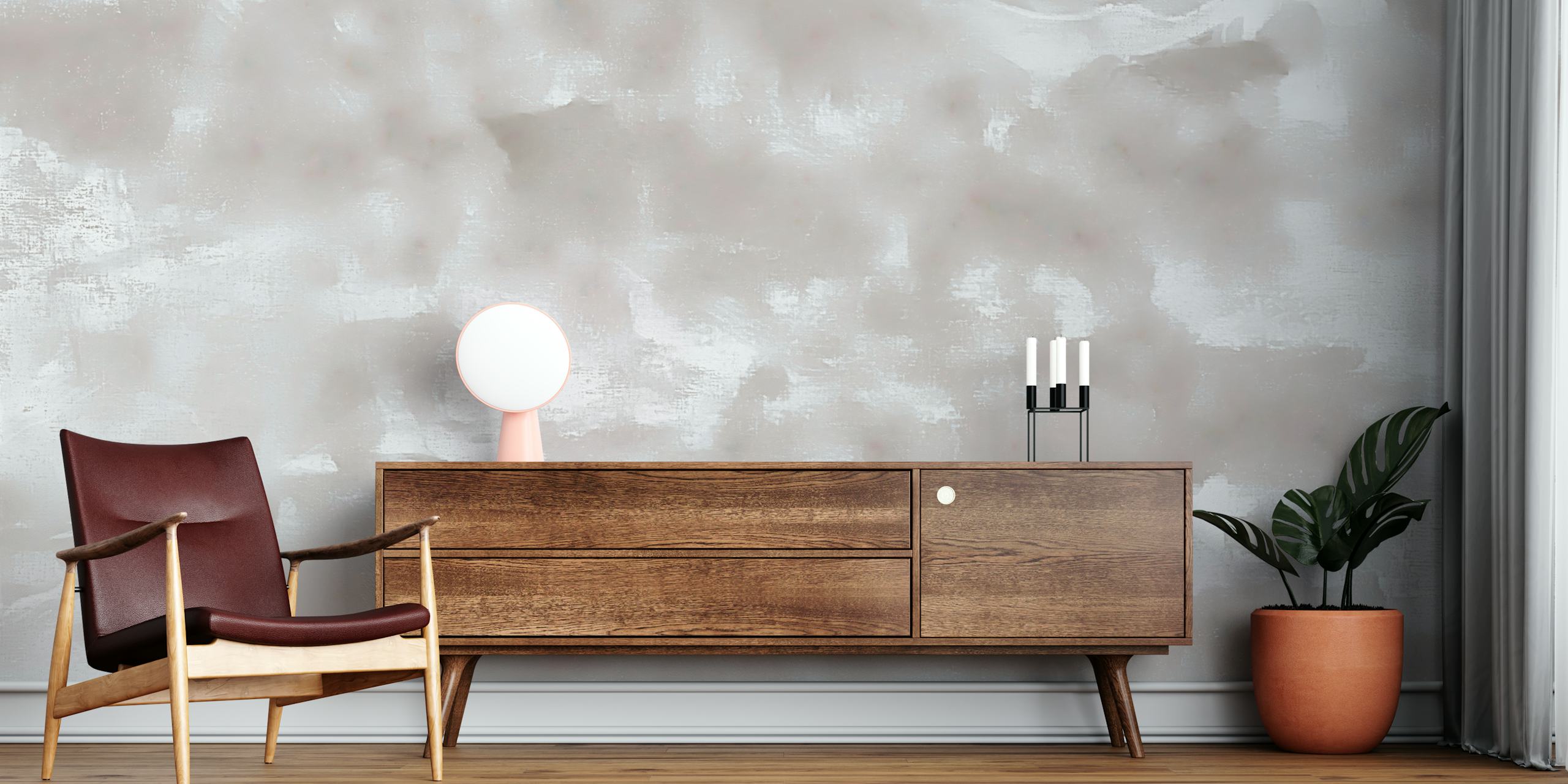 Abstract taupe textured wallpaper with soft hues and a velvet-like finish