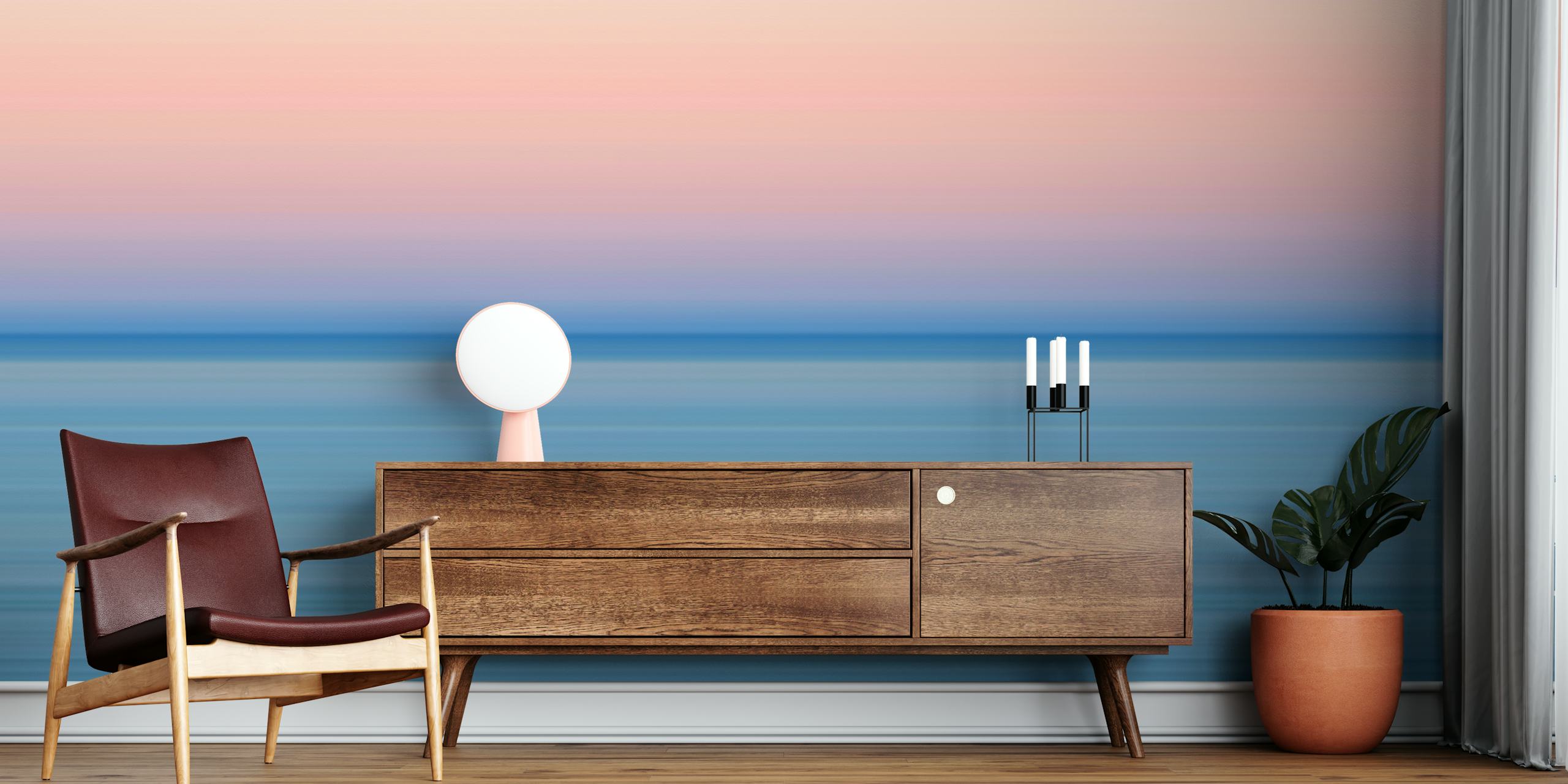Linje Sunset wallpaper in a room setting