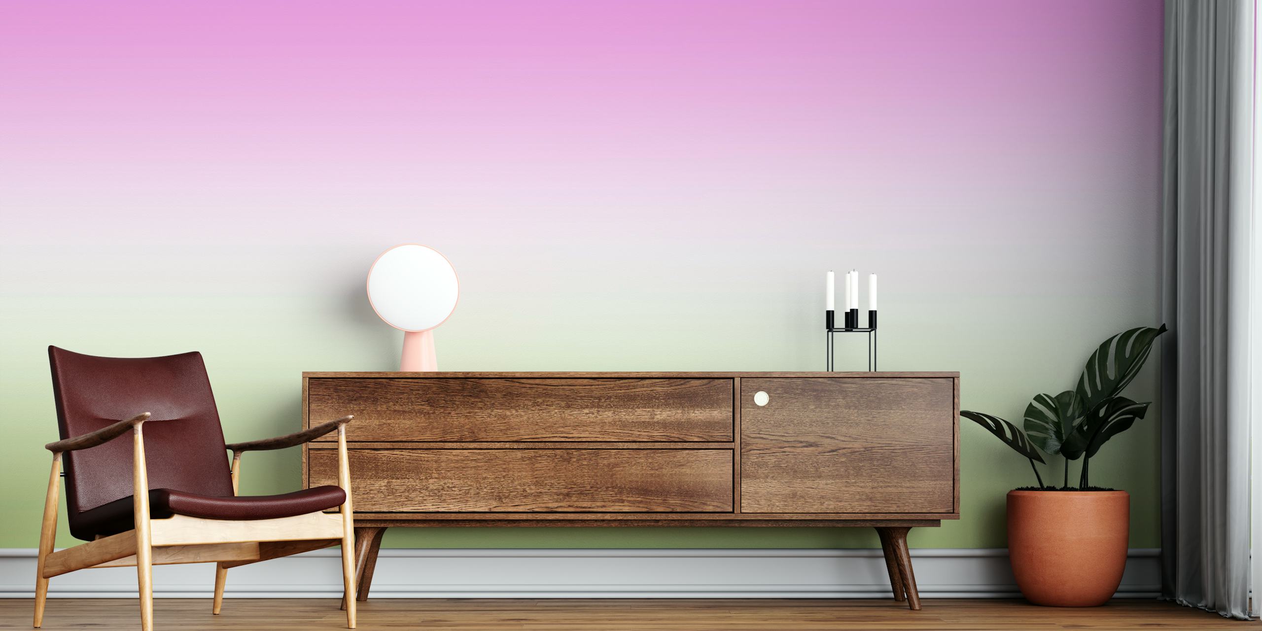 Pink lime gradient wallpaper design