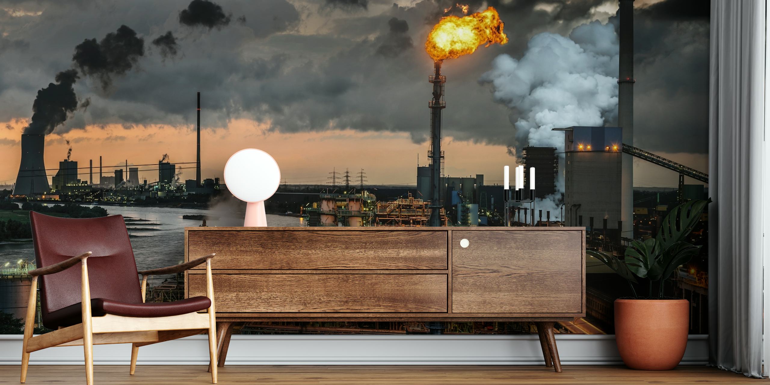 Βιομηχανικός σχεδιασμός ταπετσαρίας σε μοντέρνο περιβάλλον