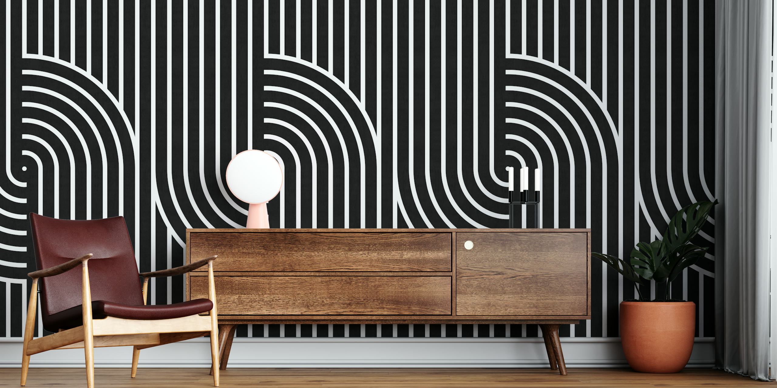 Ταπετσαρία με σχέδιο Lines and circles