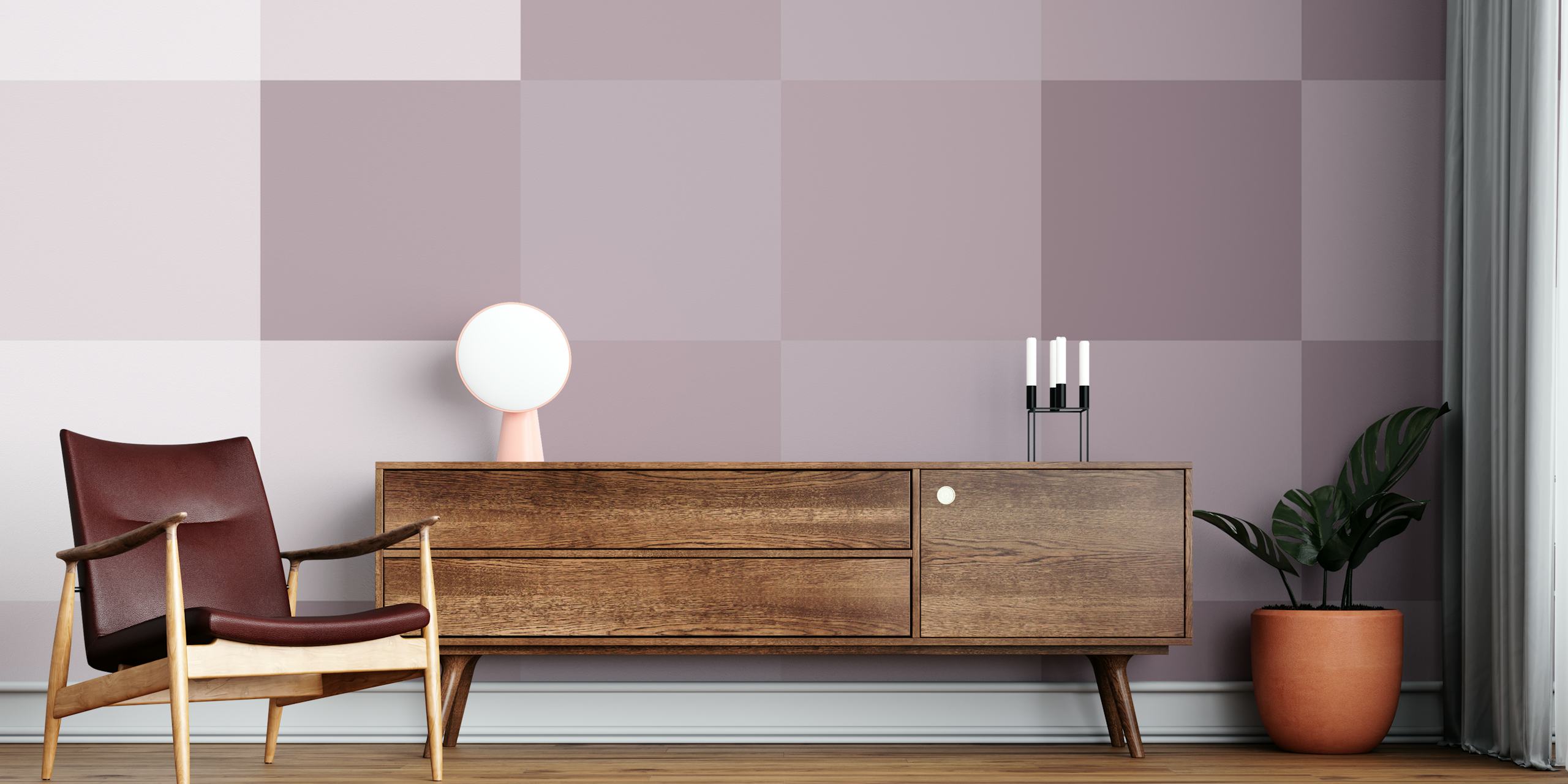 Checkerboard Moody tapet i en stilig inredning