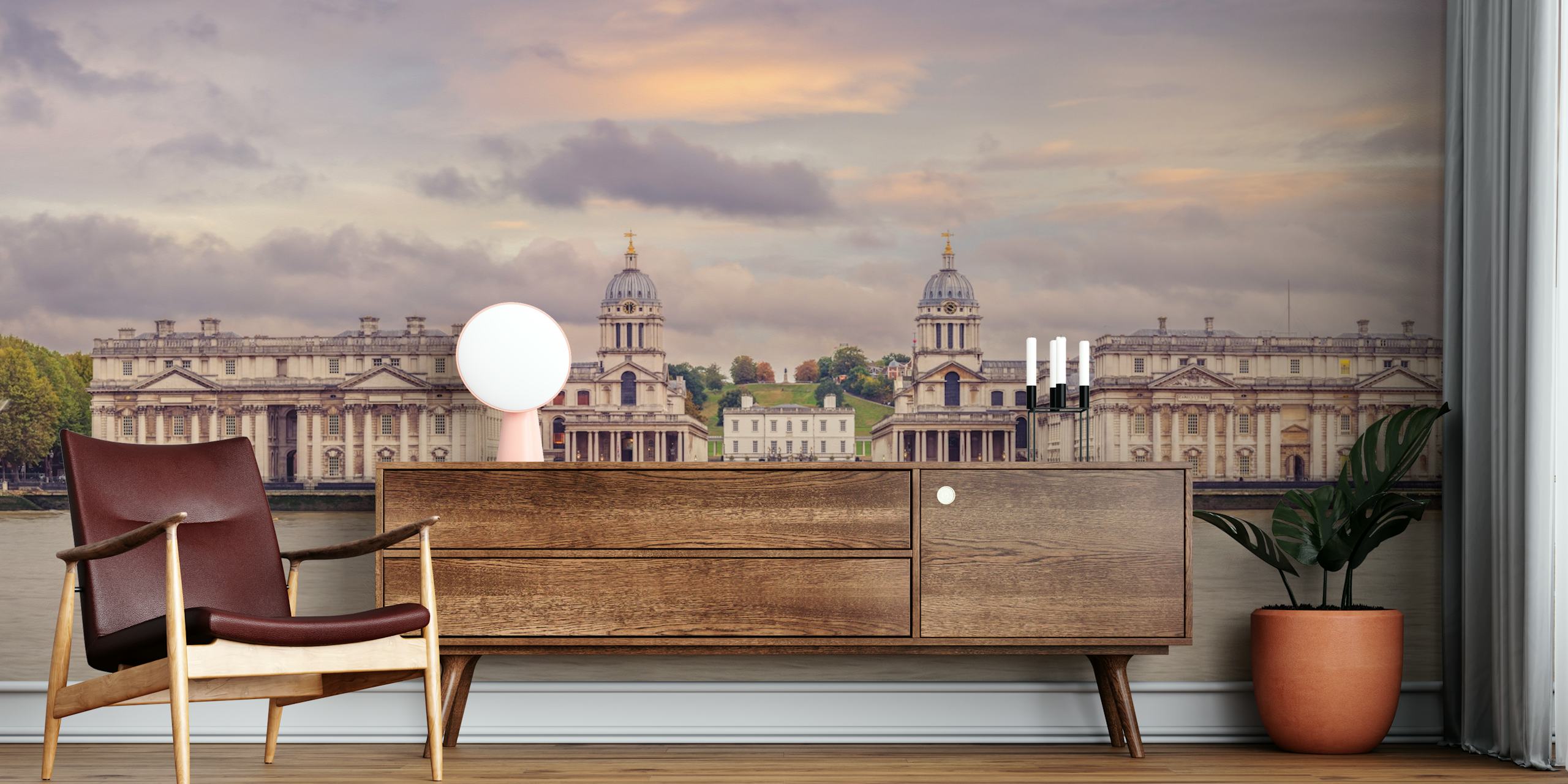 Royal Naval College behang in een kamer
