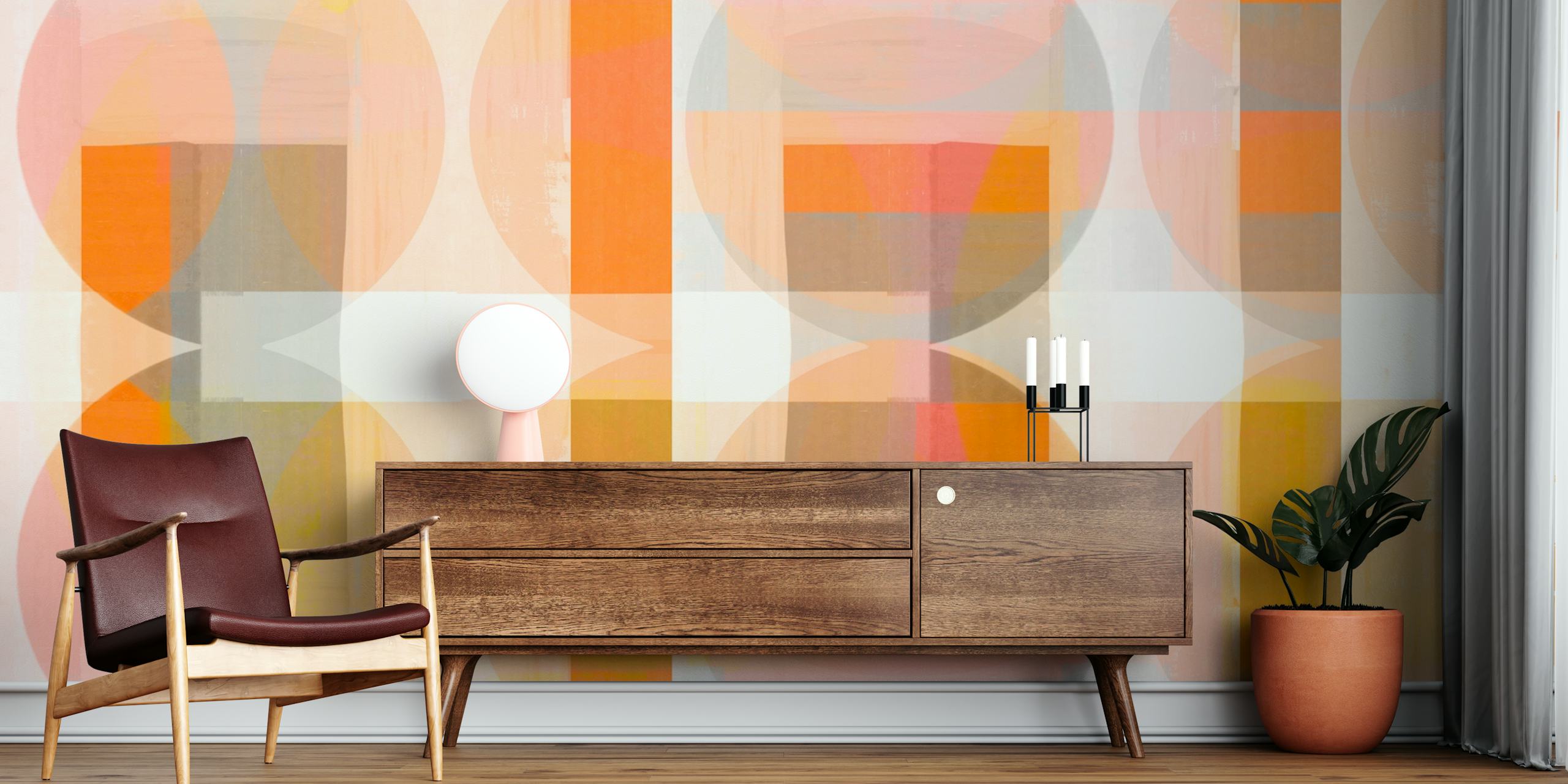 Tapeta Contemporary Bauhaus Abstract v pokoji