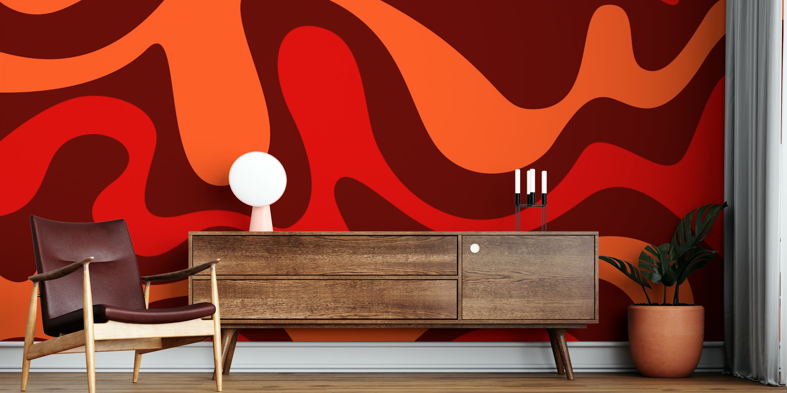 Dizajn tapeta Seventies Waves u sobi