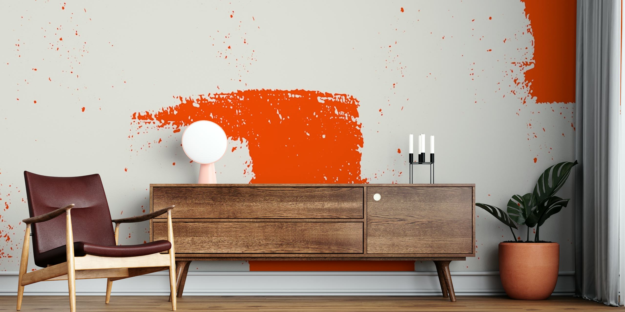 Rustic Terra Textures wallpaper displayed in a room