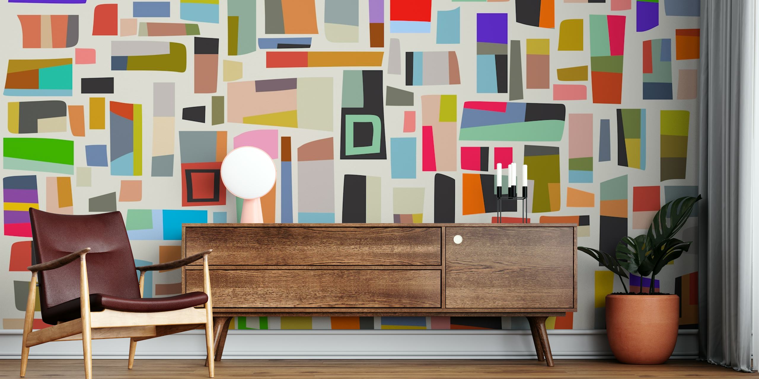 Colored Parts 13 wallpaper in a room