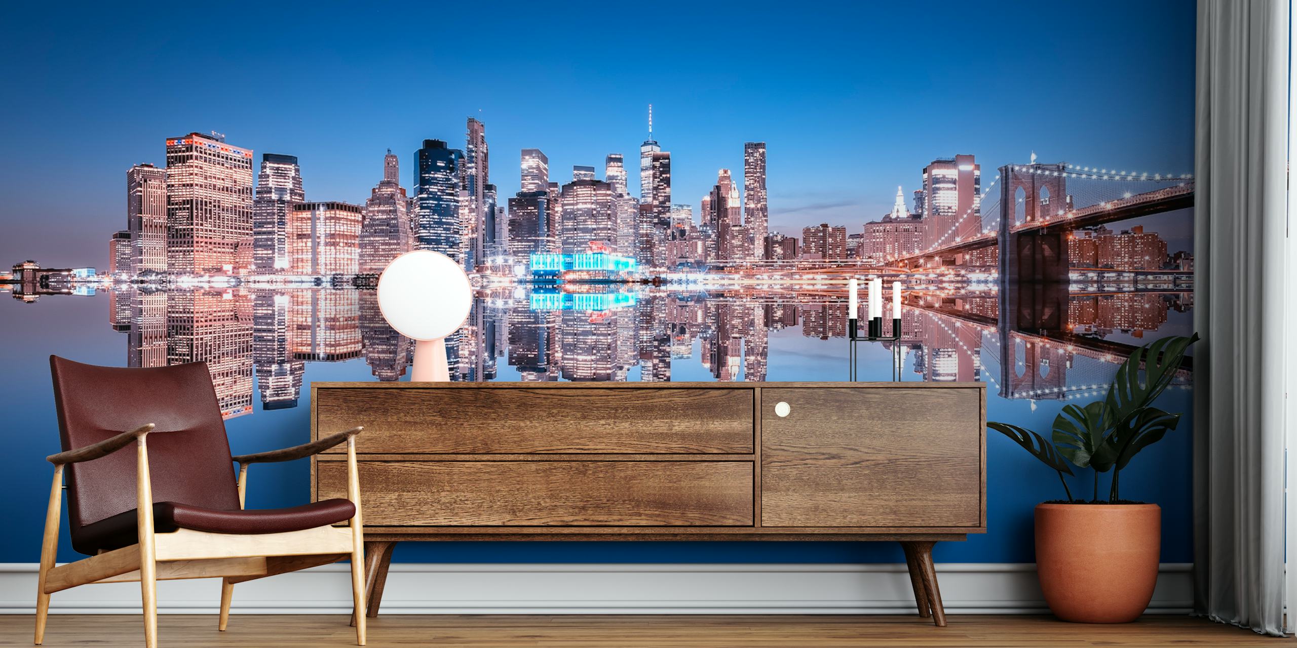 Tapeta Skyline Crystal New York v pokoji