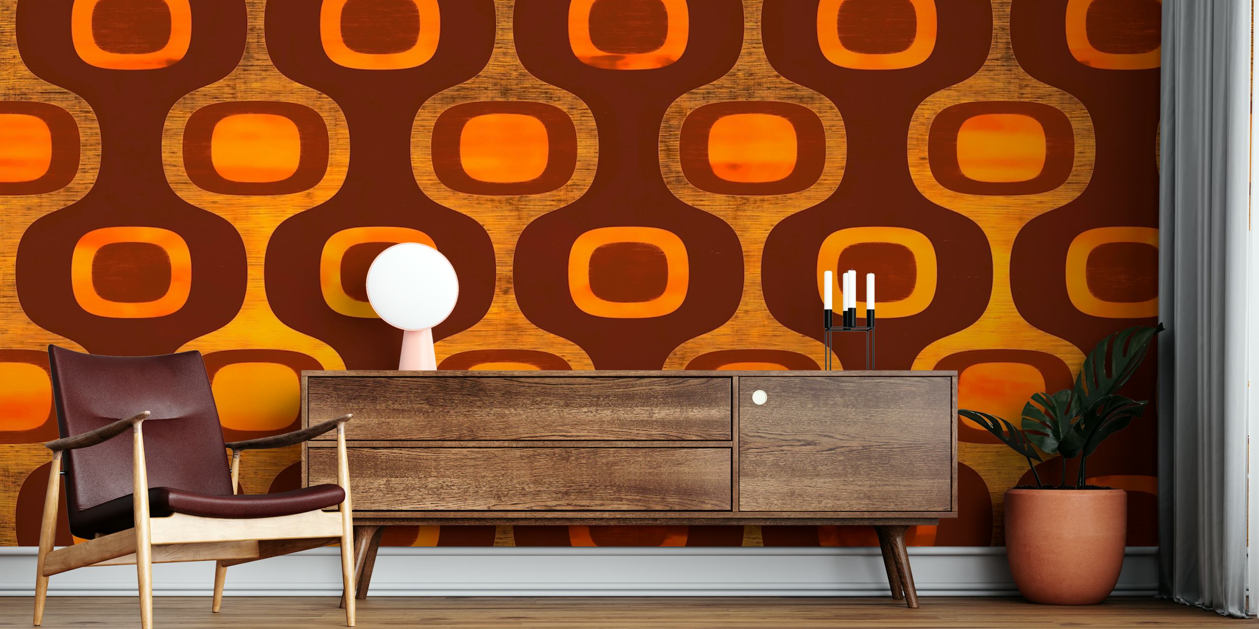 Cozy Warm Seventies wallpaper in a room