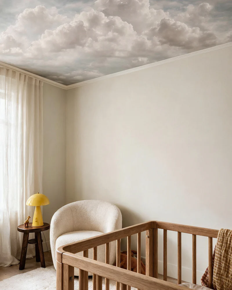 How to wallpaper the ceiling
